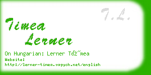 timea lerner business card